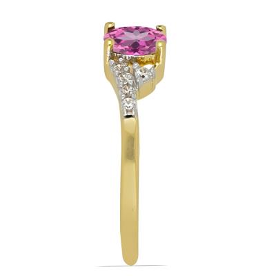 BUY 14K GOLD NATURAL PINK TOPAZ GEMSTONE CLASSIC RING